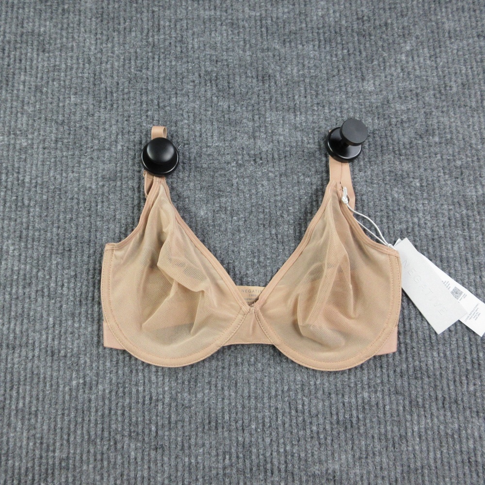 NEGATIVE Bra Womens 32DD Buff Sieve Demi Balconette Mesh Unlined Underwired NWT